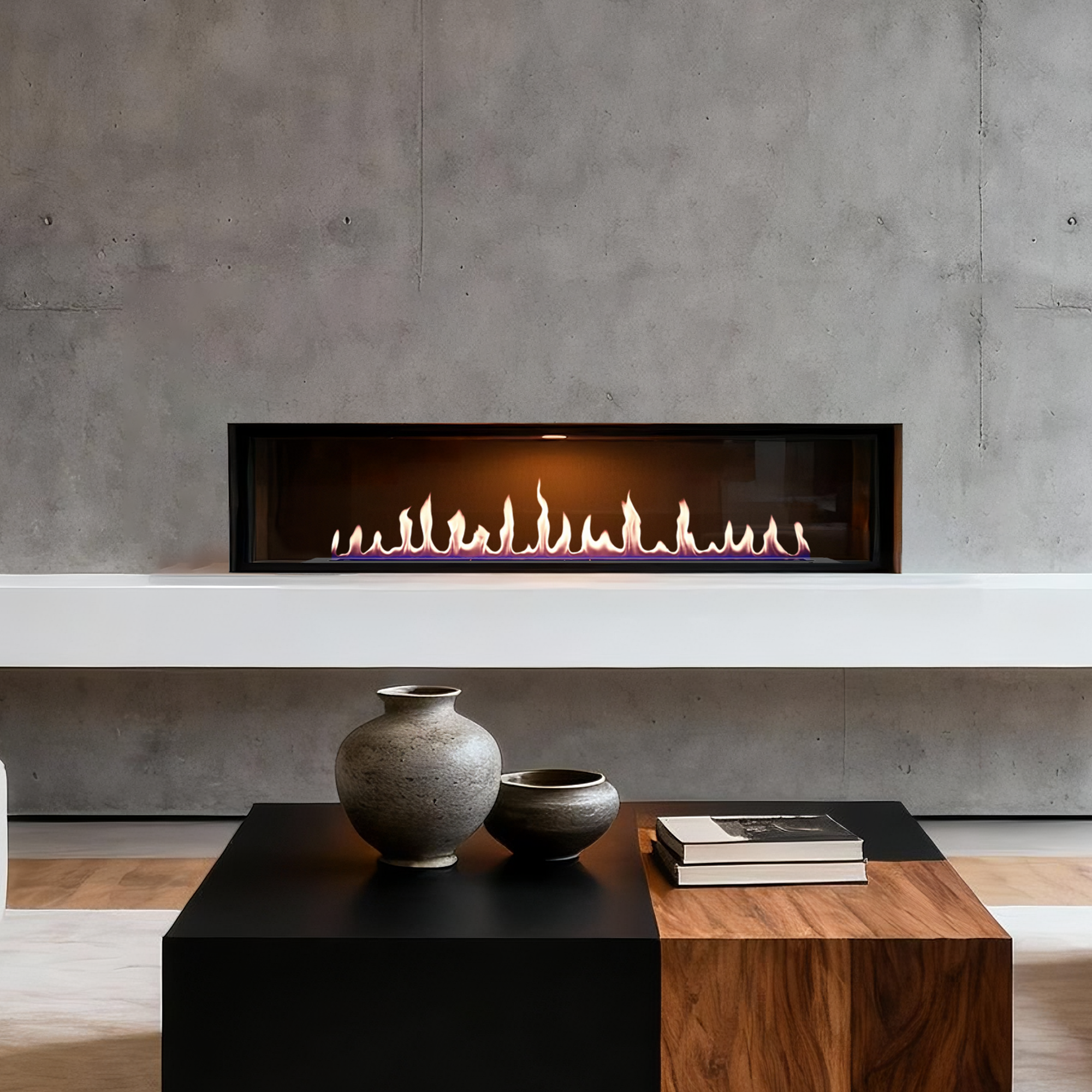 18-Inch Smart Ethanol Fireplace | Ventless Bio-Ethanol Burner Insert with Wi-Fi App & Voice Control
