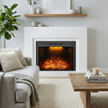 26 Inch Recessed Electric Fireplace Insert with Adjustable Flame Brightness