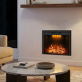 28 Inch Recessed Electric Fireplace Insert with Adjustable Flame Brightness