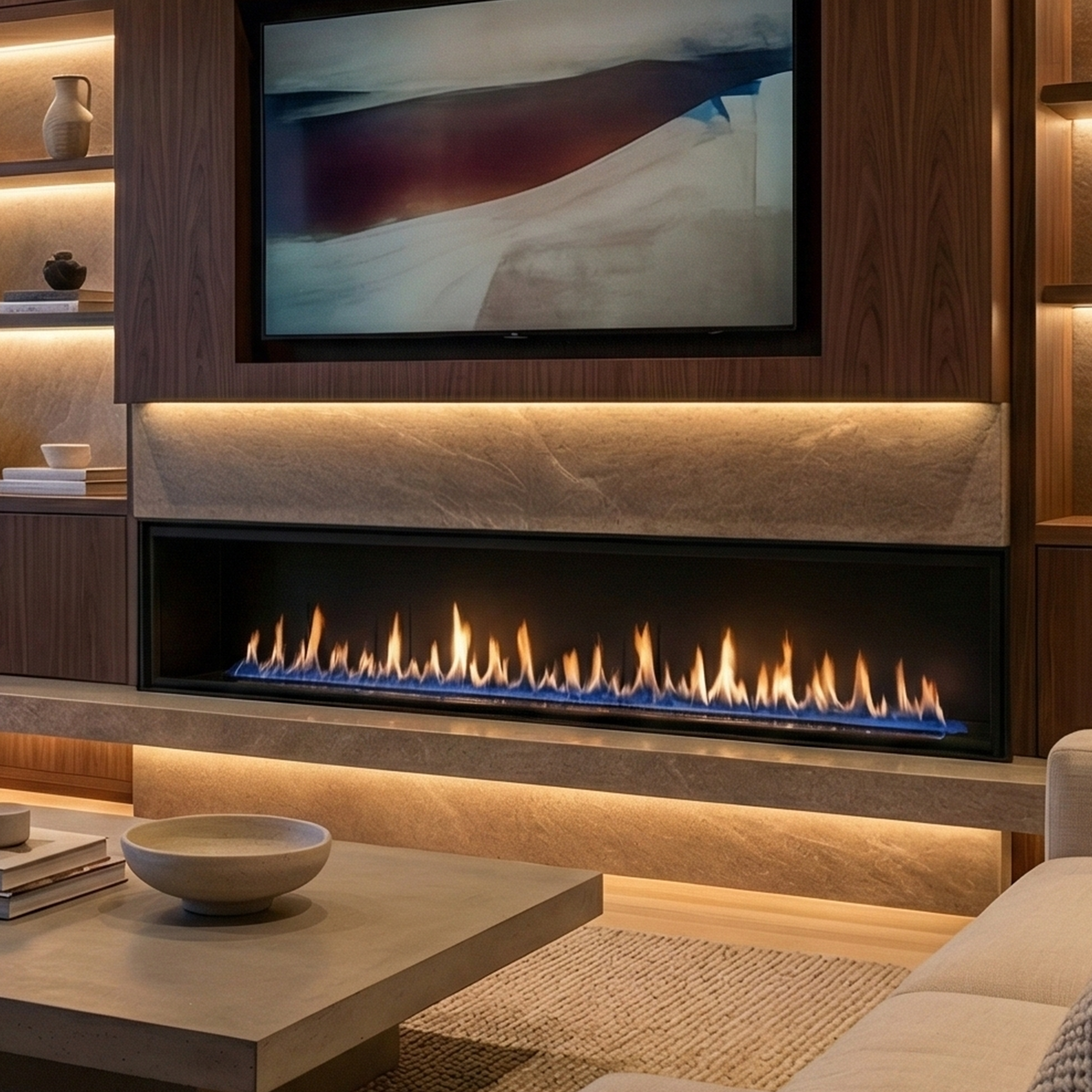 78-Inch Smart Ethanol Fireplace | Ventless Bio-Ethanol Burner Insert (DR78FP-SF)
