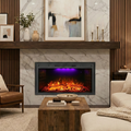 50 Inch Recessed Electric Fireplace Insert with Adjustable Flame Brightness