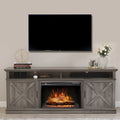 Fireplace TV Stand with 26 inch Electric Fireplace (Logs)
