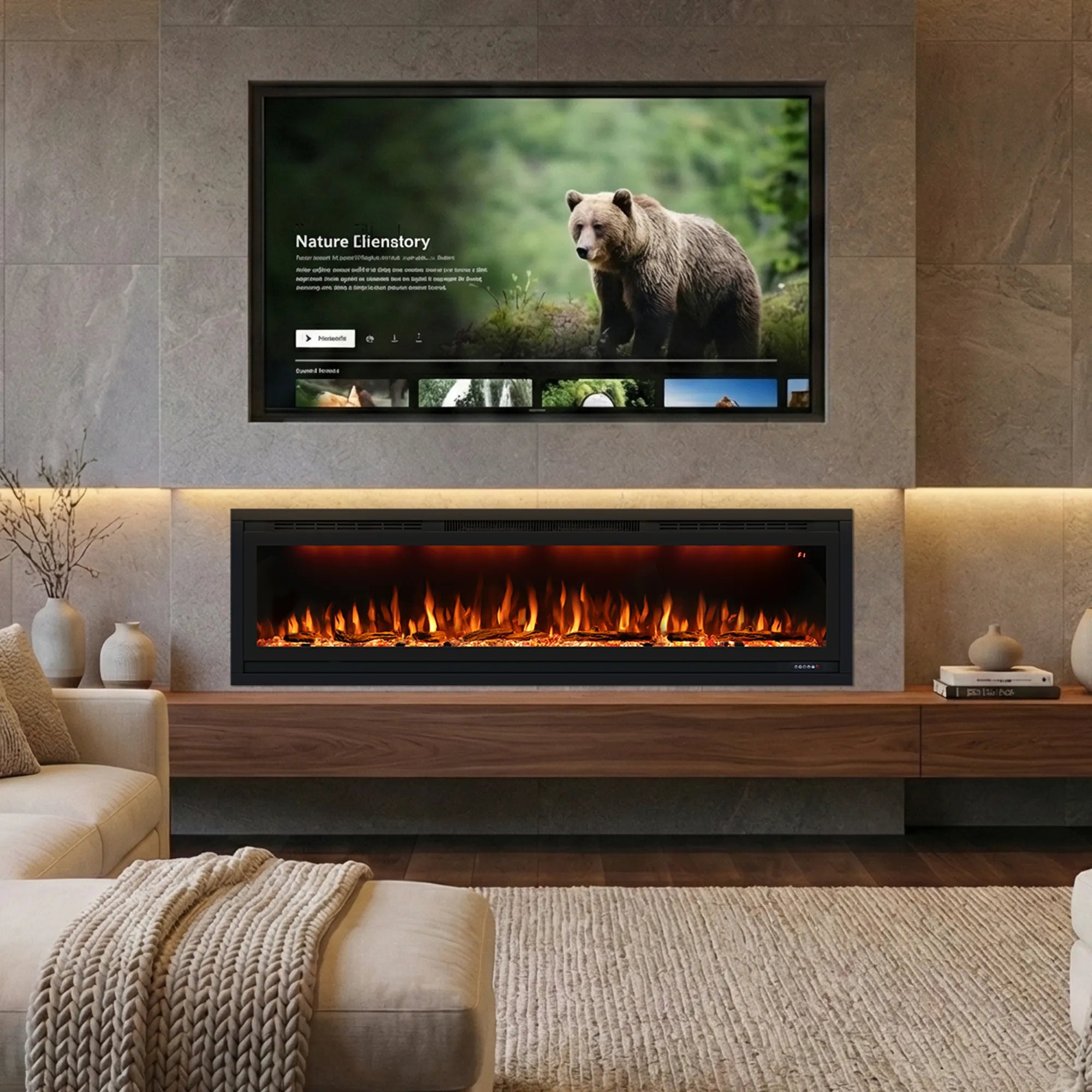 FlameLine BI Built-In Linear Electric Fireplace