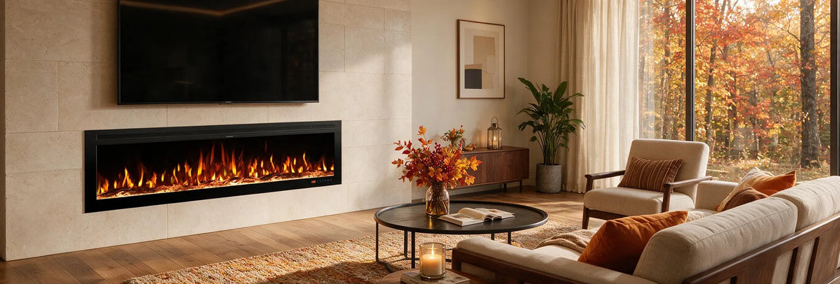 Flameline BIZM electric fireplace living room inspiration